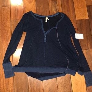 Free People long sleeve top in indigo